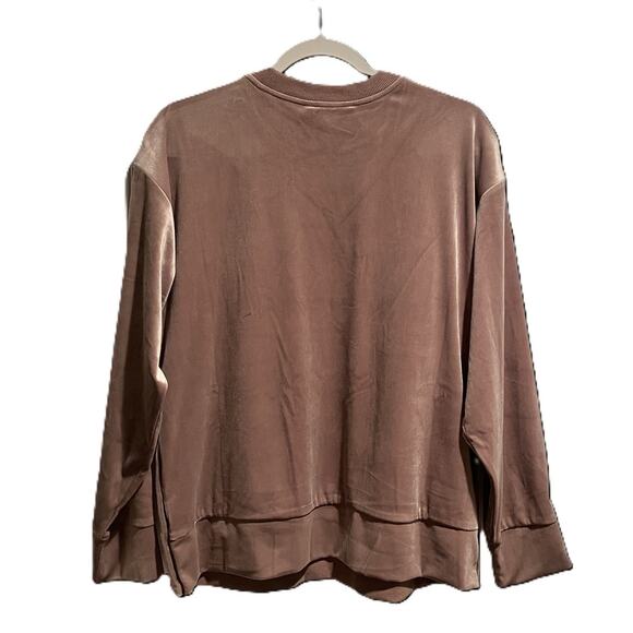 Athleta Retroplush Velvet Crewneck Sweatshirt Size Small - Picture 2 of 8